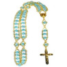 rosario de cristal azul