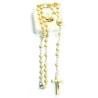 rosario de madera clara (con broche)