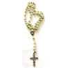 cream ceramic rosary (with clasp)