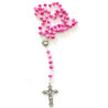 pink ceramic rosary (with clasp)