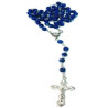 blue ceramic rosary (with clasp)