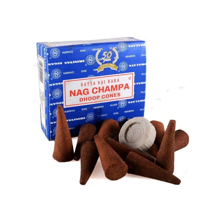 incenso cones nag champa – caixa de 12