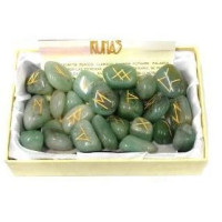 runes – green quartz stone