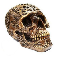 calavera dorada – 18cmx11cmx11cm