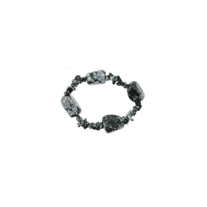 bracciale ossidiana – 4 pietre