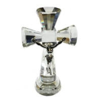 table crucifix – small glass