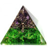 orgonite peridot and amethyst pyramid – 7 x 7