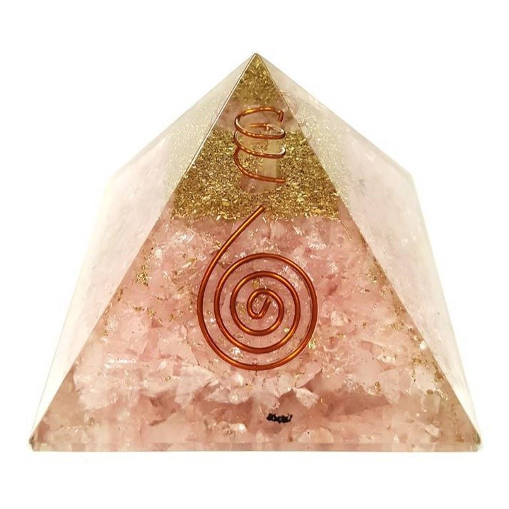 piramide orgonite quarzo rosa – 7 x 7