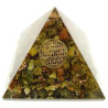 orgonite epidote pyramid – 7 x 7