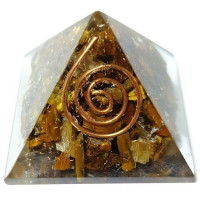 tiger eye orgonite pyramid – 4x4