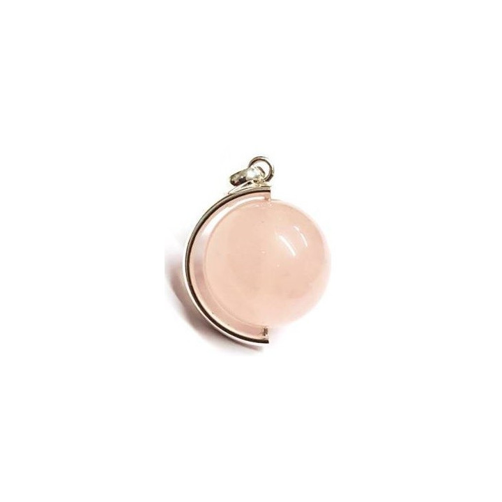 quartzo rosa pendente – sfera