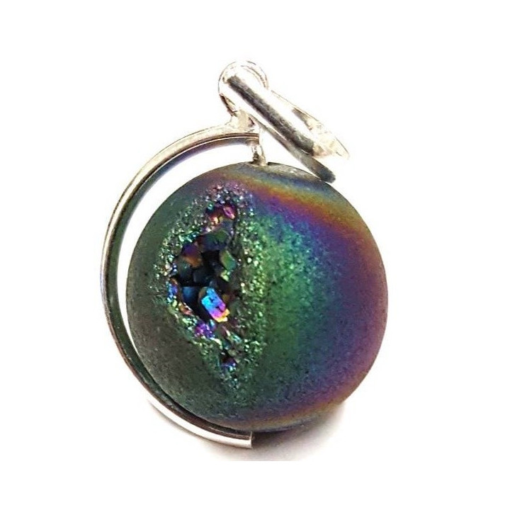 pingente aura titanio – sfera (aura arcobaleno)