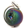 titanium aura pendant – ball (rainbow aura)