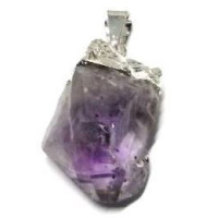 rough tip amethyst - pendant
