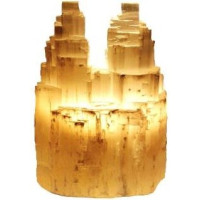 selenite lamp – double tower