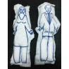 bonecos de pano voodoo– casal branco