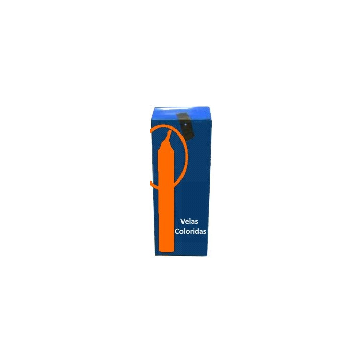 caixa de 20 velas laranjas (20 x 20)