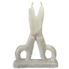 white scissors candle