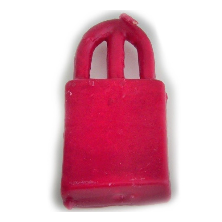 vela cadeado vermelho