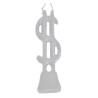 white dollar sign candle