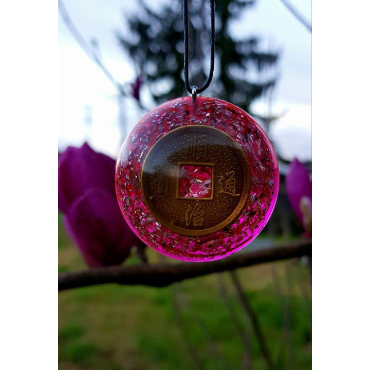 ORGONITA - COLGANTE COLLAR - MONEDA FENG SHUI