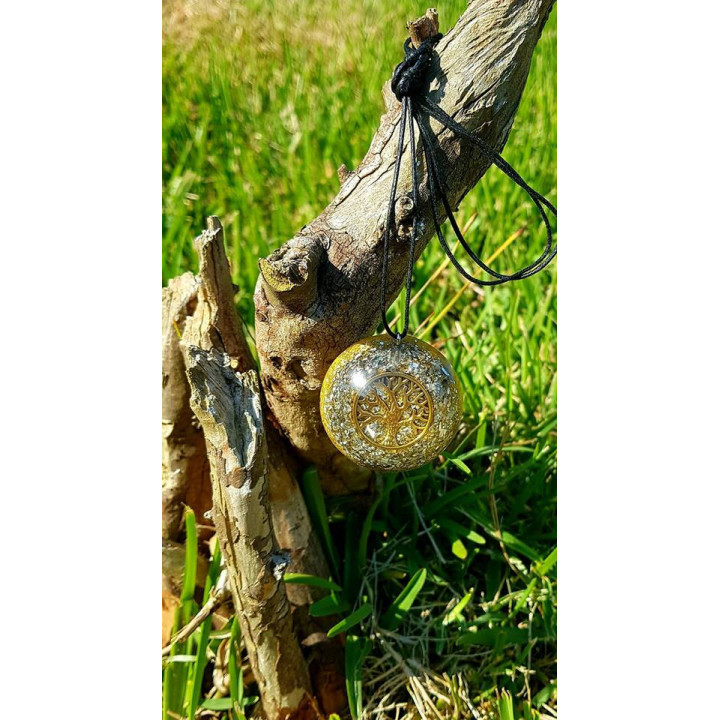 ORGONITA - COLGANTE COLLAR - ÁRBOL DE LA VIDA Oro