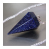 Péndulo Metal Aventurina Oro Azul