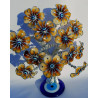 tree of wealth – brown hibiscus – 12 flowers