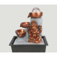 Golden Ganesha Fountain- Resin