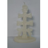 CROSS CANDLE OF WHITE CARAVACA - LARGE