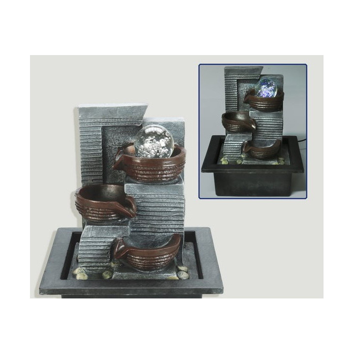 Fontana Torre Argento con Sfera - Resina