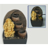 Fuente Ganesha Dorada Con Cascada - Resina