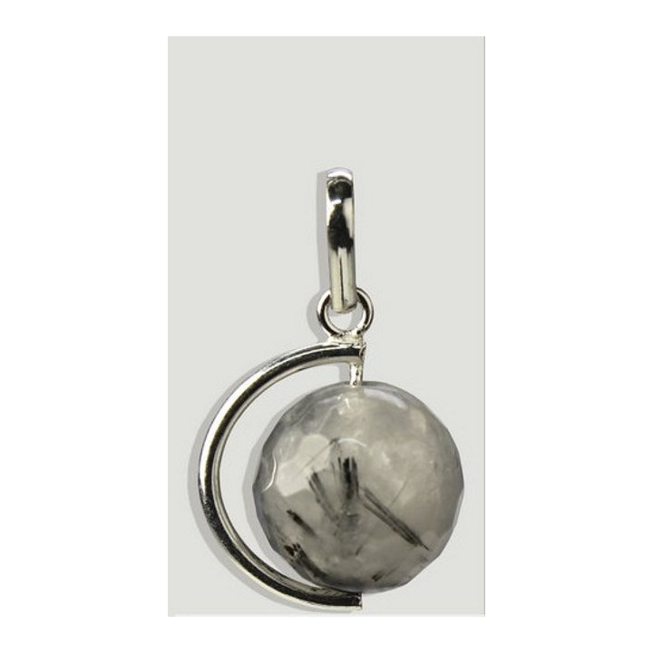quartzo turmalinado pendente – sfera