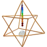 Merkaba de Cobre Com Cristal Suspenso