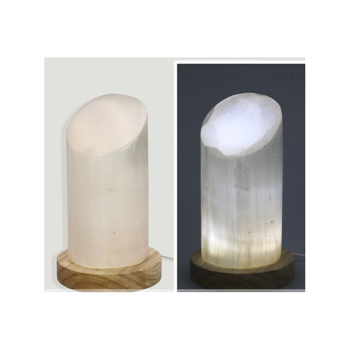 Lampada Selenite Cilindrica 20/25cm