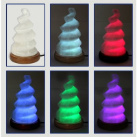 Candeeiro Selenite Espiral - 11cm USB