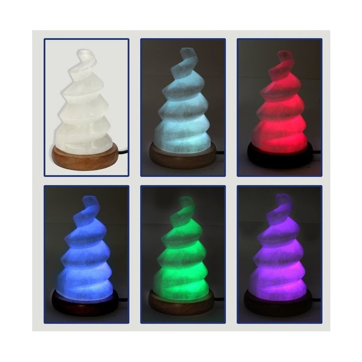 Lampada Selenite Spirale - 11cm USB
