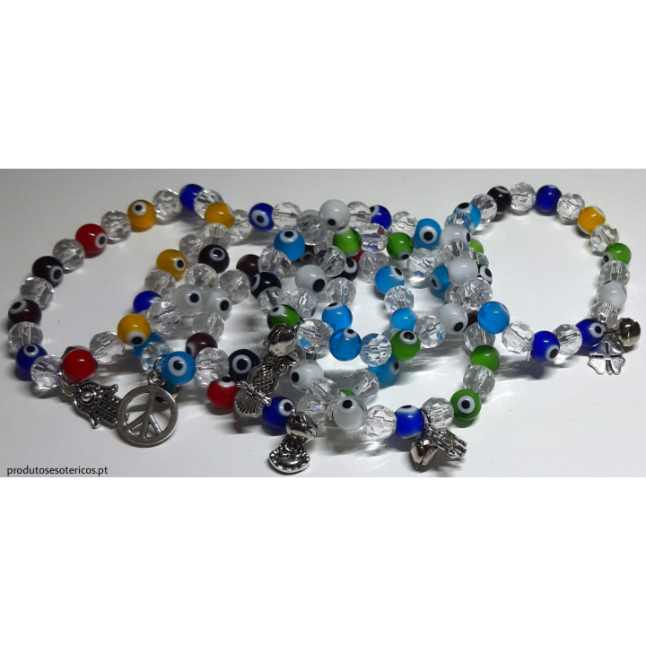 Bracciale Occhio di Turchia Colorato 2 C/Amuleto