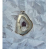 PINGENTE GEODE DE ÁGATA/AMETISTA