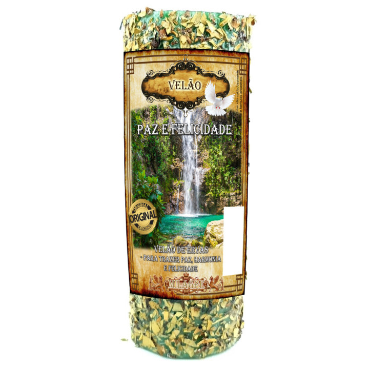 Velone Pace e Felicità - candela di erbe