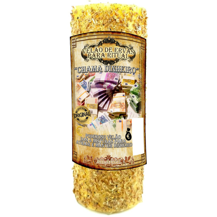 Gros Bougie Appel à l'Argent - bougie aux herbes