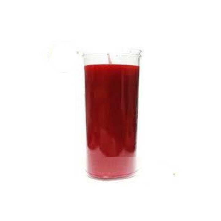 vela copo plástico vermelha