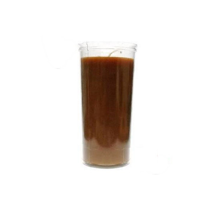 vela copo plástico castanha