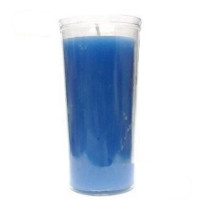 vela copo plástico azul-clara