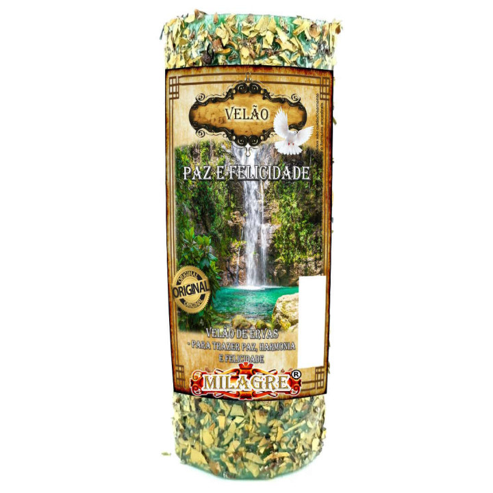 Velone Pace e Felicità - candela di erbe