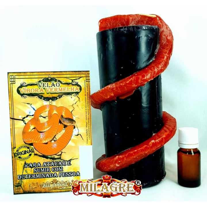 rituel – grande bougie du cobra rouge - bougie