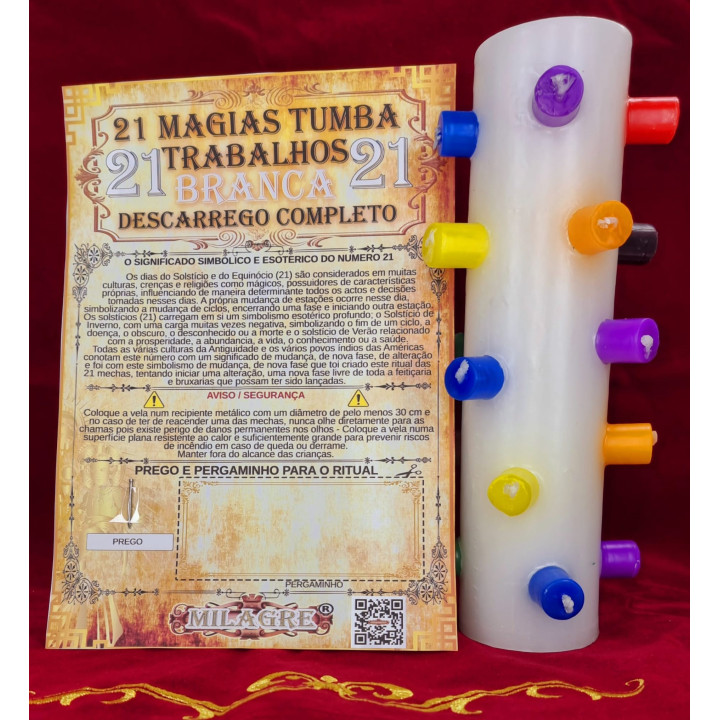 velone di 21 magie bianco – scarico completo - candela