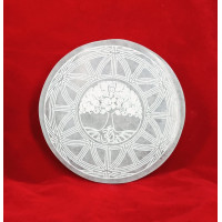 Placa Energética Selenite - Árvore da Vida 14cm