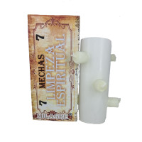 velone 7 fiamme bianco – pulizia spirituale - candela