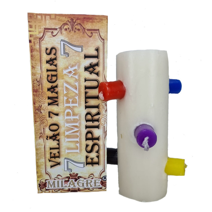 velão 7 magias weiß – vollständiger Abfluss - Kerze